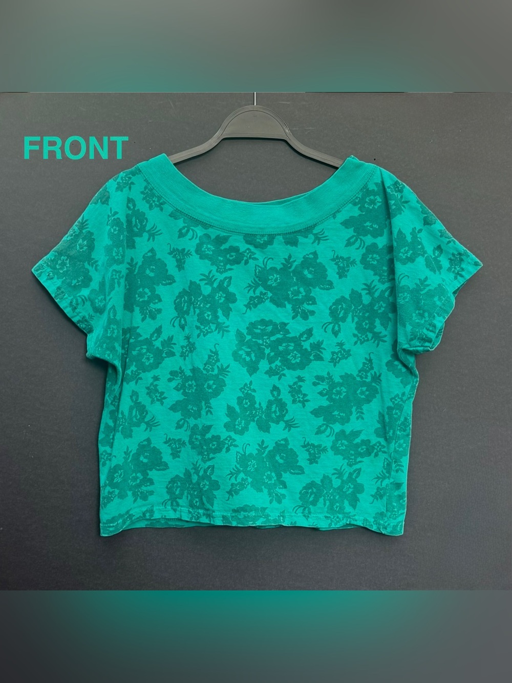 Vintage 80’s & 90’s Traffic Jam, Teal & Turquoise floral Top. M - Picture 7 of 15